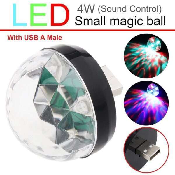 LED Small DJ Light 4W Sound Control with RGB Light