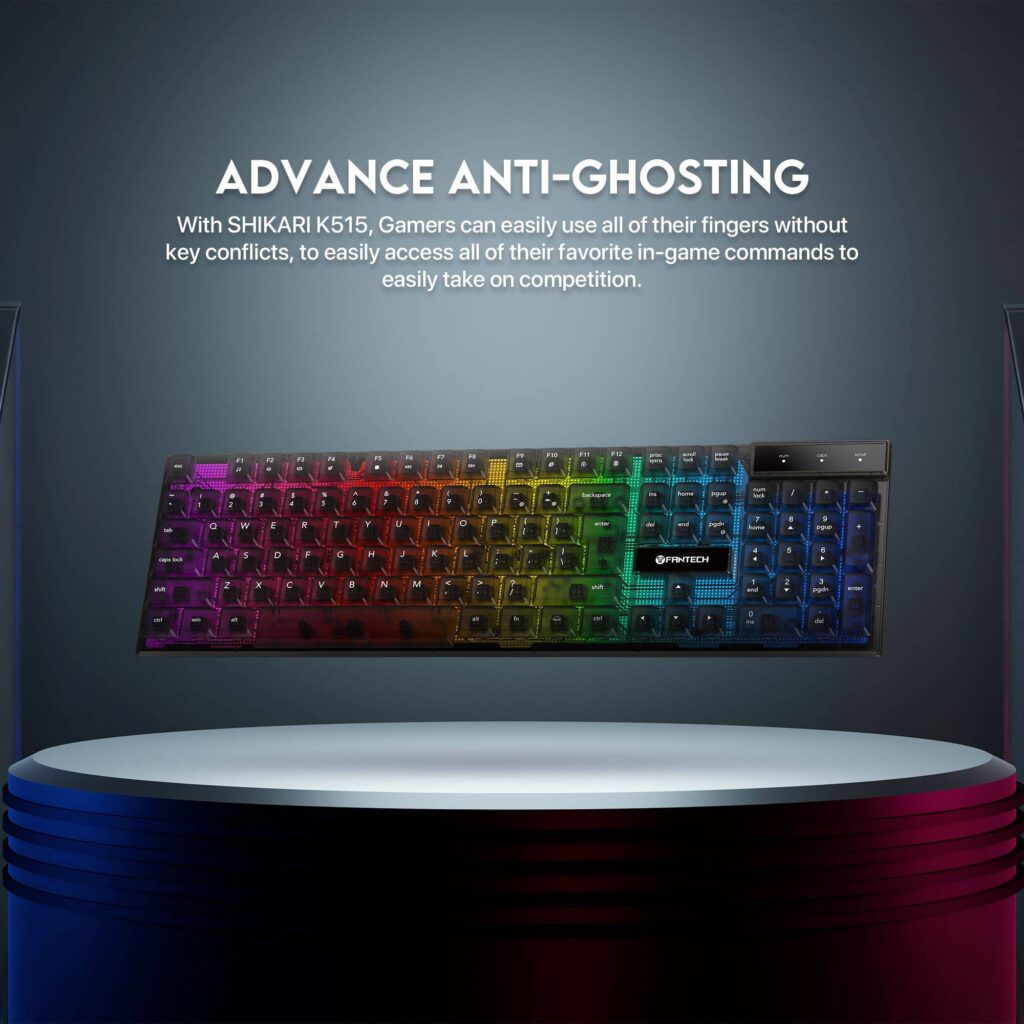 Fantech Shikari K515 RGB Membrane Gaming Keyboard With Advance Anti-Ghosting