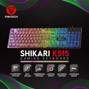 Fantech Shikari K515 RGB Membrane Gaming Keyboard With Advance Anti-Ghosting