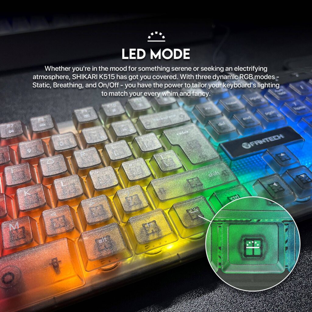 Fantech Shikari K515 RGB Membrane Gaming Keyboard With Advance Anti-Ghosting