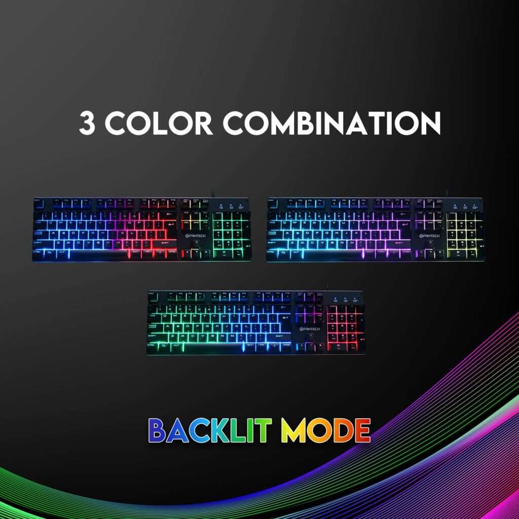 Fantech K614L Fighter III Zone Lighting RGB Gaming Keyboard