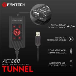 BRAND NEW FANTECH AC3002 7.1 Audio Sound Card