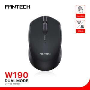 FANTECH W190 2.4Ghz USB + Bluetooth Dual Mode Wireless Mouse Mute Lightweight