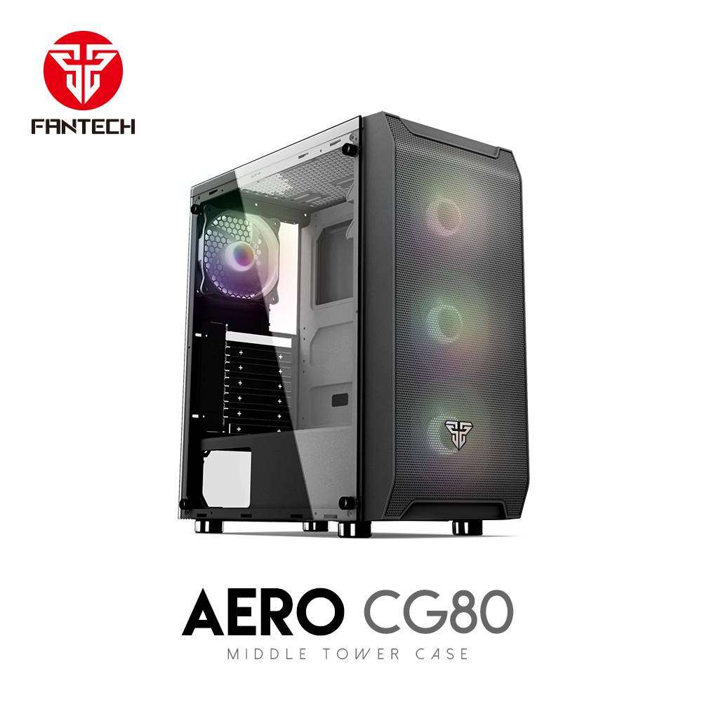 FANTECH HEXA CG80 MIDDLE TOWER CASE GAMING CASE 4 PCS RAINBOW FANS INCLUDED Colors Black White Sakura