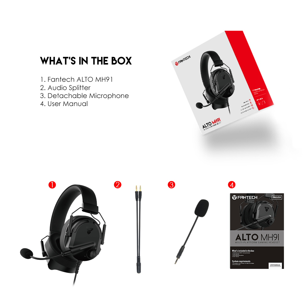 FANTECH ALTO MH91 MULTI-PLATFORM GAMING HEADSET