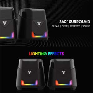 Portable USB2.0 Speaker 45MM Driver Unit RGB Lighting 360° Surround Sound RGB GAMING SPEAKER