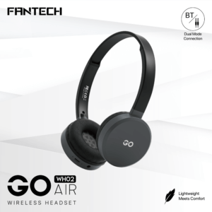 FANTECH WH02 GO AIR Bluetooth 5.0 Wireless Headphone Dual Connection - BLACK