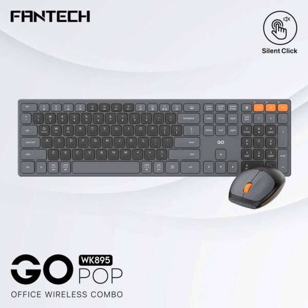 FANTECH WK895 GO Pop Office Wireless Keyboard Mouse Combo - BLACK