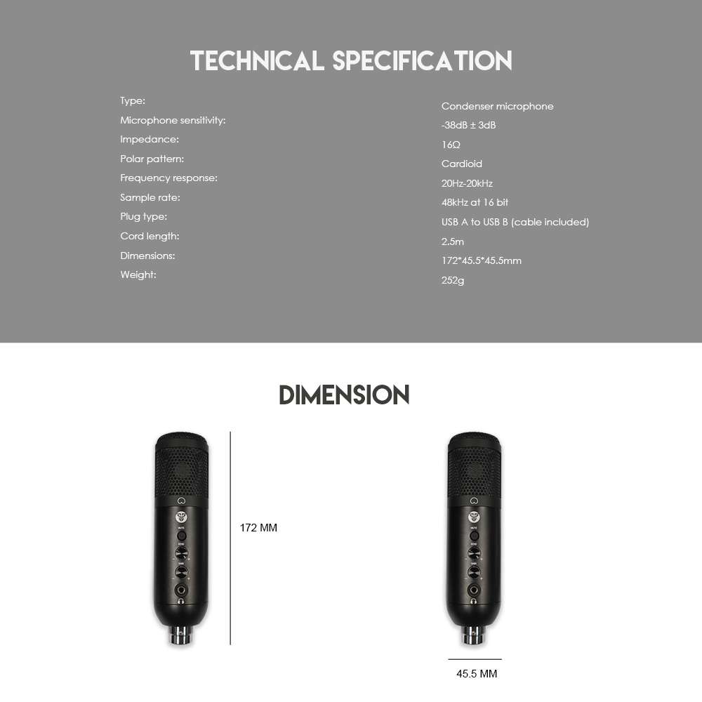 Fantech LEVIOSA MCX01 Professional Condenser Microphone