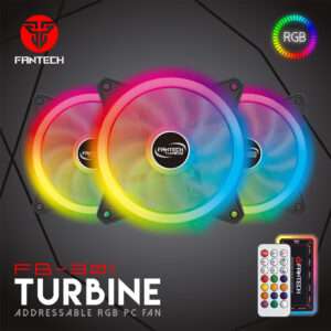 Fantech FB-301 TURBINE RGB FAN 3n1 W/ HUB AND REMOTE CONTROL