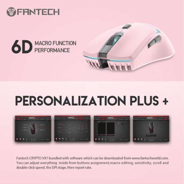 FANTECH VX7 CRYPTO SAKURA EDITION RGB Gaming Mouse