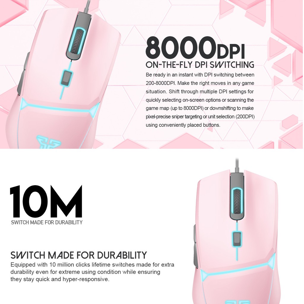 FANTECH VX7 CRYPTO SAKURA EDITION RGB Gaming Mouse