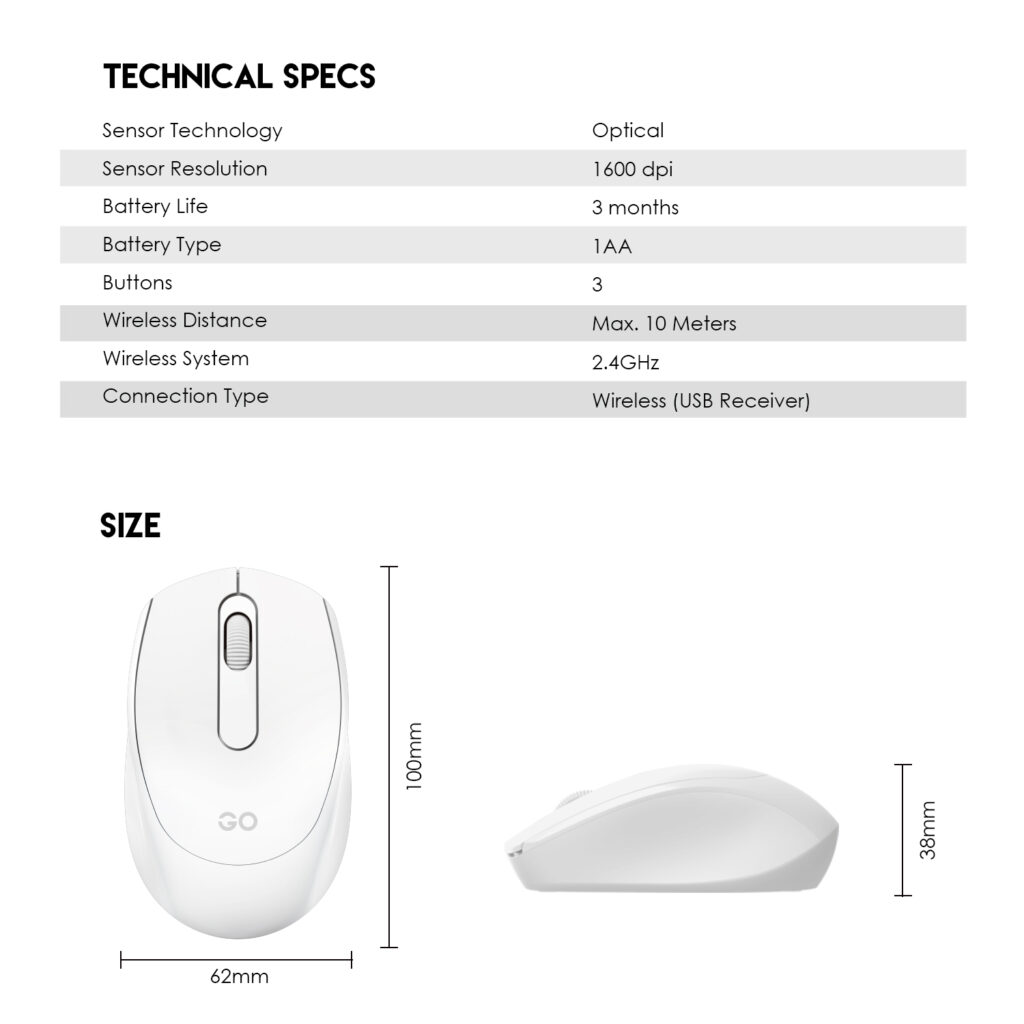 Fantech Go W603 Wireless Mouse Black 