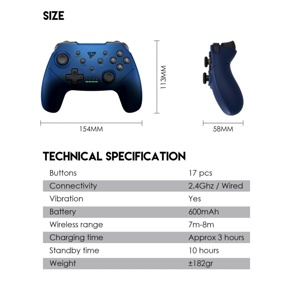 FANTECH SHOOTER II WGP13 2.4G WIRELESS GAMING CONTROLLER