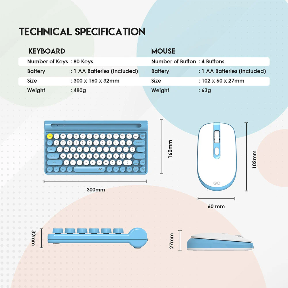 Fantech WK897 Wireless Keyboard Mouse Combo