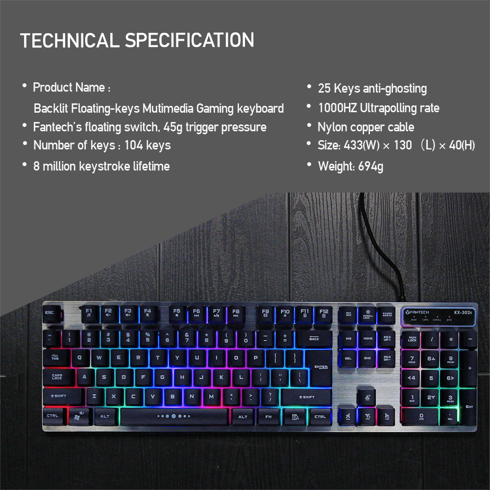 Fantech KX-302s Gaming Keyboard And Mouse Combo