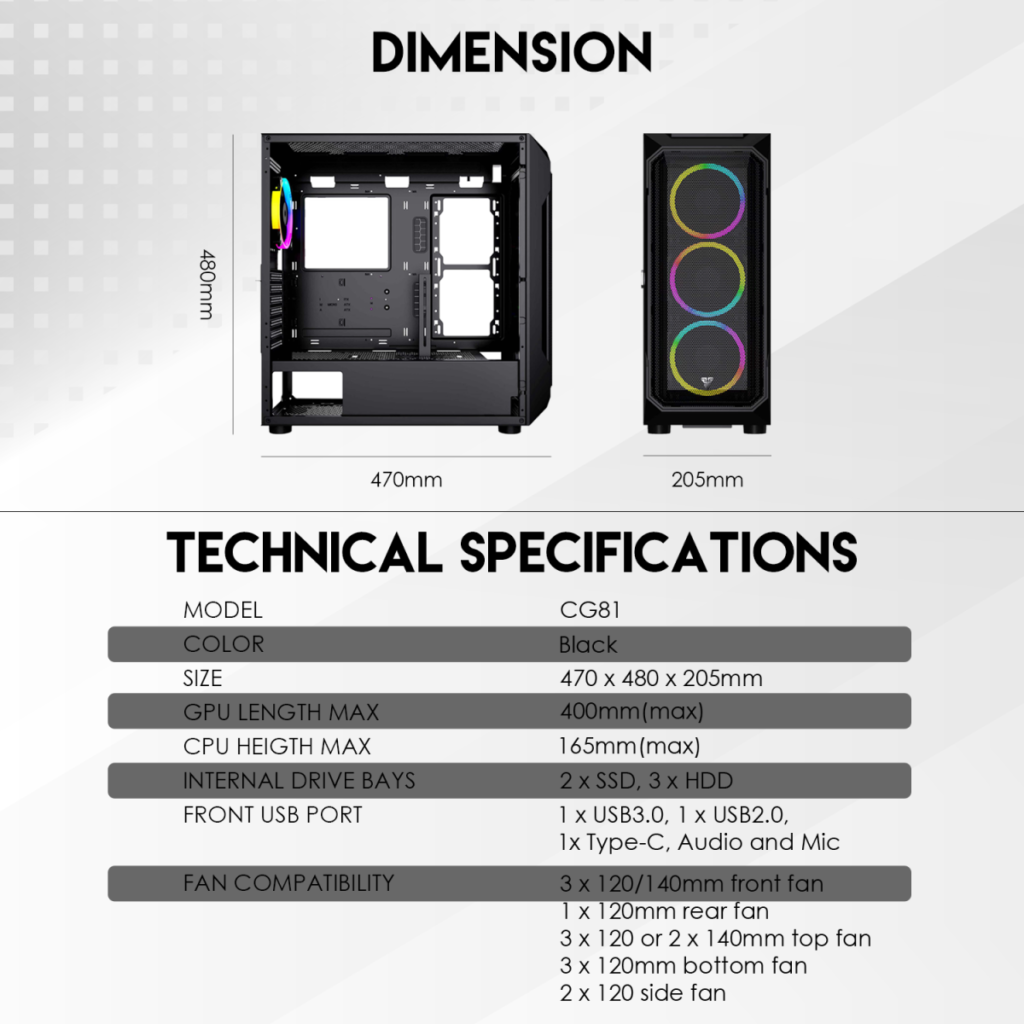 Gaming Casing Fantech CG81