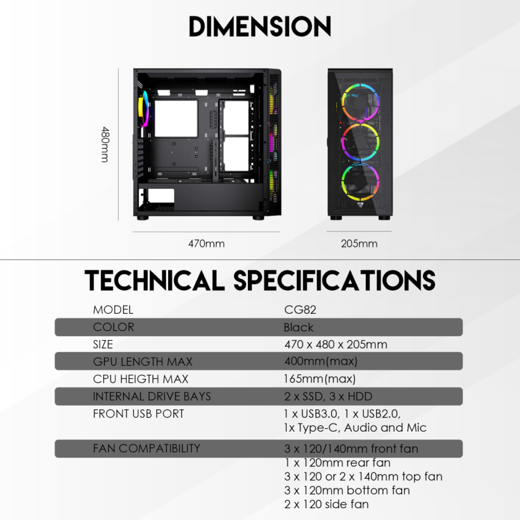 Gaming Casing Fantech CG82
