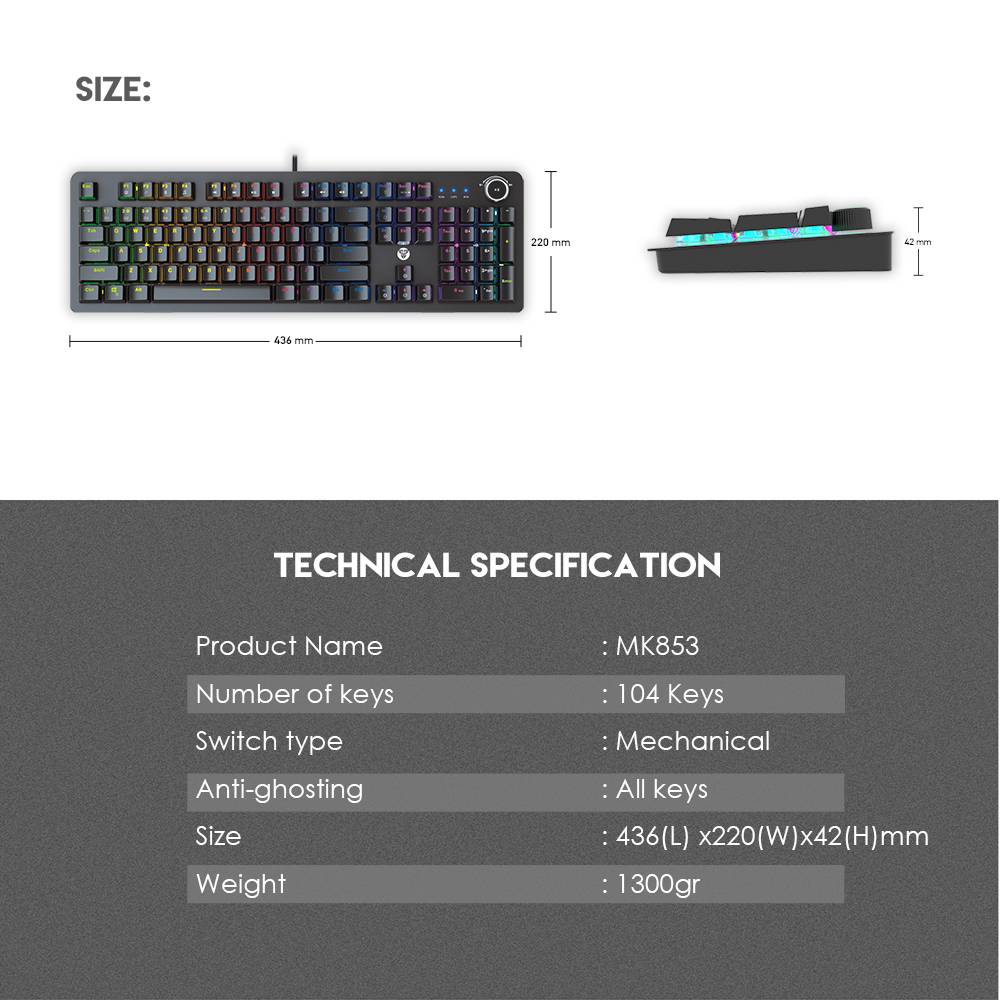 Fantech MAXPOWER MK853 V2 MECHANICAL KEYBOARD