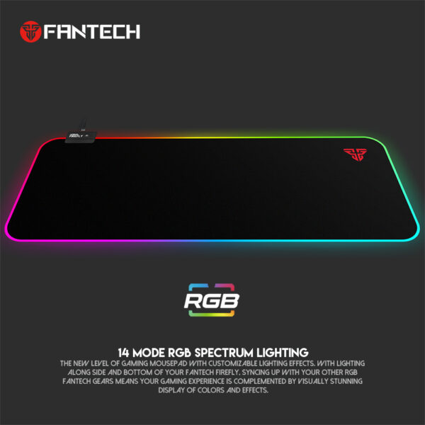 FANTECH MPR800s FIREFLY Soft Cloth RGB Mouse Pad