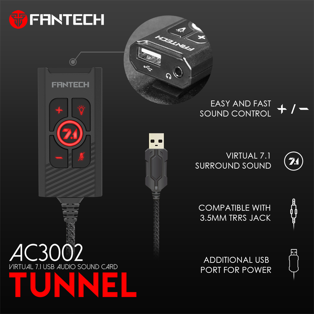 FANTECH AC3002 7.1 Audio Sound Card