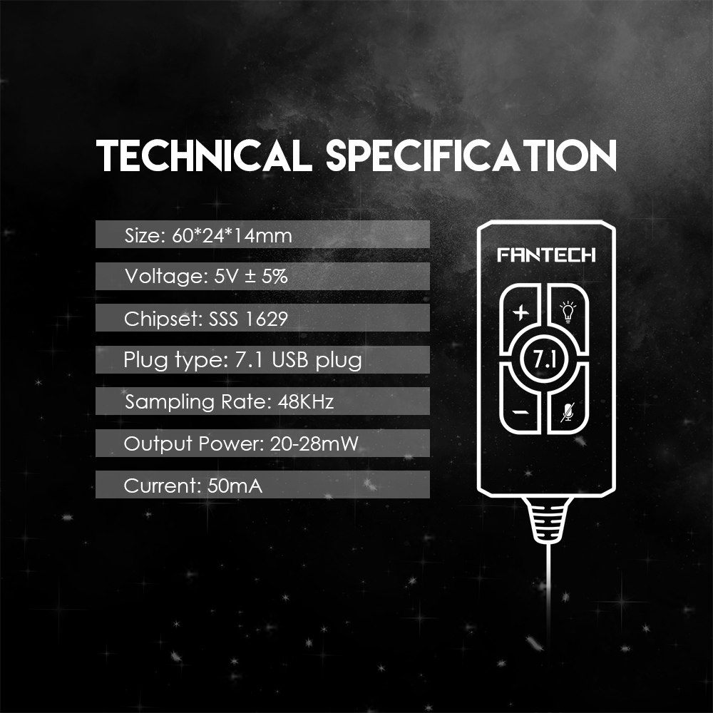 FANTECH AC3002 7.1 Audio Sound Card