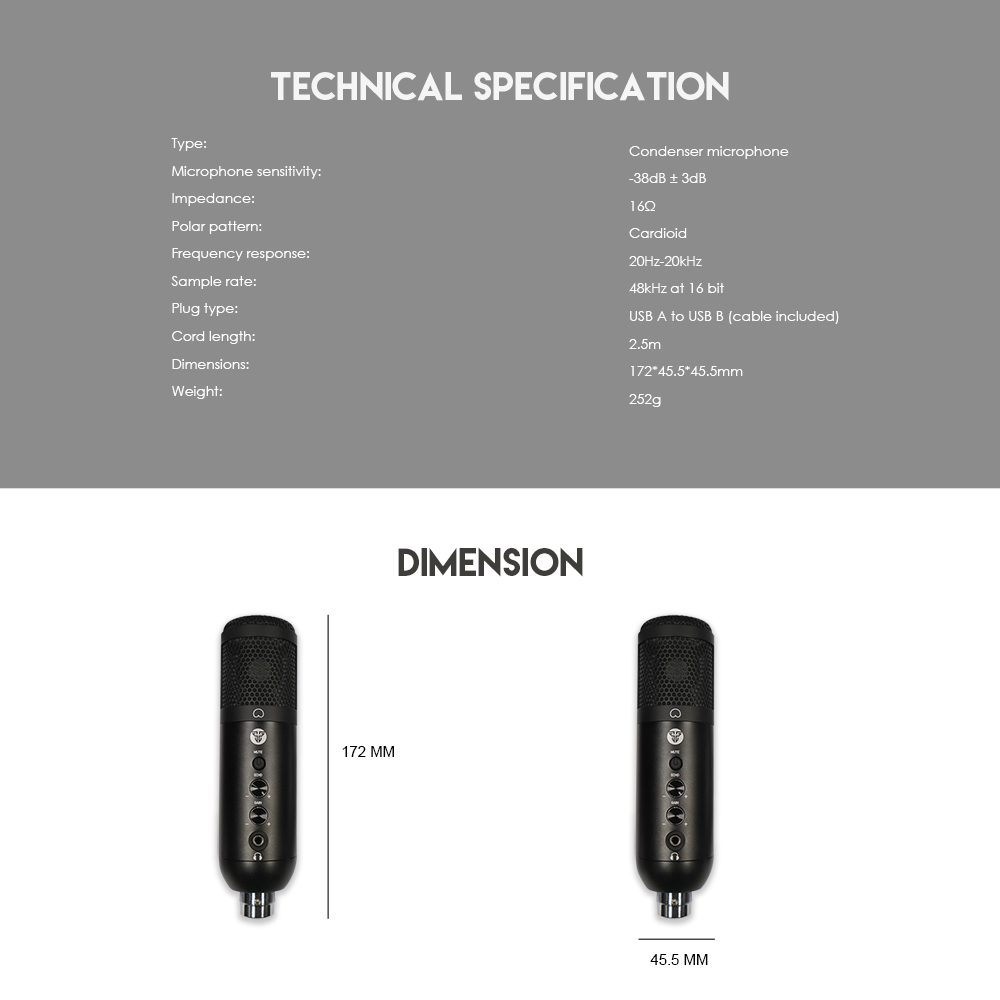 Fantech Leviosa MCX01 Professional Condenser Microphone