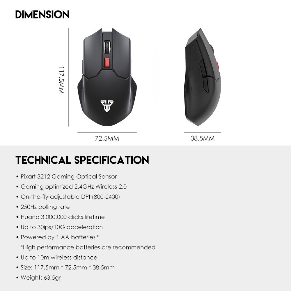 FANTECH WG11 CRUISER Wireless Gaming Mouse