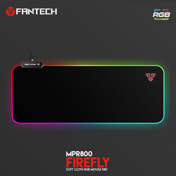 FANTECH MPR800s FIREFLY Soft Cloth RGB Mouse Pad