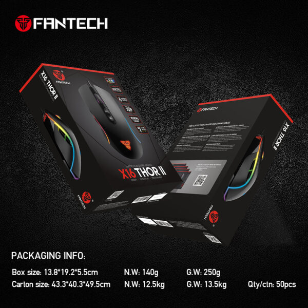 Fantech THOR II X16 V2 MACRO RGB GAMING MOUSE