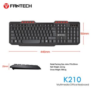 FANTECH K210 Multimedia Office Keyboard