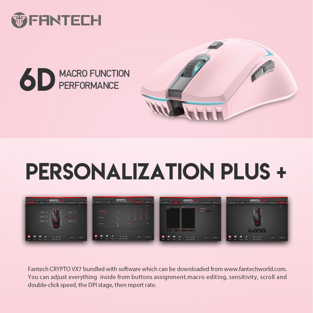 FANTECH VX7 CRYPTO SAKURA EDITION RGB Gaming