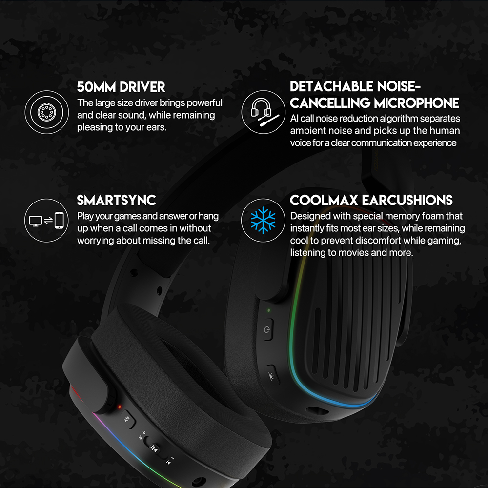 FANTECH HARMONY WHG02 WIRELESS & BLUETOOTH HEADPHONE – TRI MODE CONNECTION