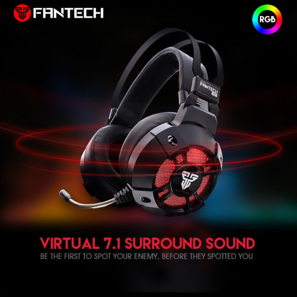 Fantech HG11 CAPTAIN 7.1 GAMING HEADSET BLACK - Image 3