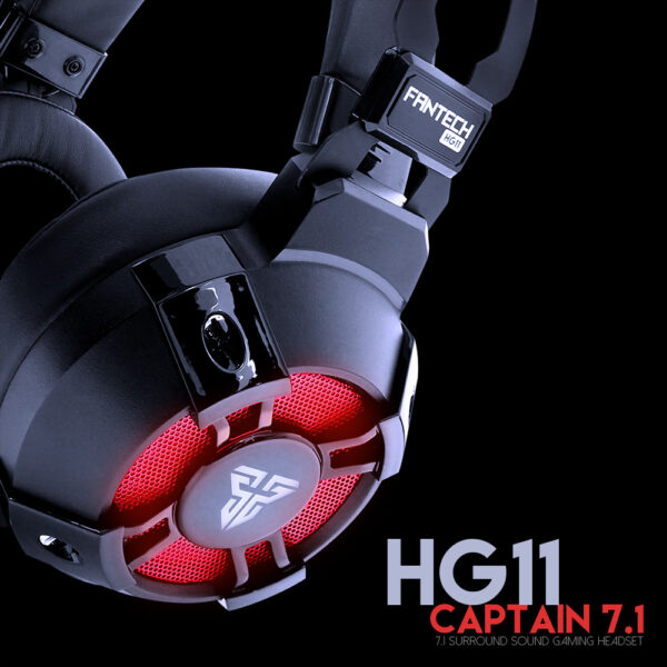 Fantech HG11 CAPTAIN 7.1 GAMING HEADSET BLACK - Image 4