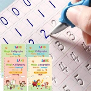 Sank Magic Practice Copy Book (4 Books + 10 Pens) - Magic Book