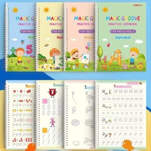 Sank Magic Practice Copy Book (4 Books + 10 Pens) - Magic Book