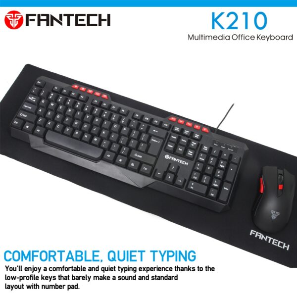 FANTECH K210 Multimedia Office Keyboard - Image 2