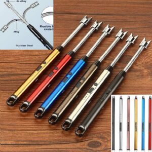 Windproof Arc Pulse Fire Igniter 360 Degree Free Rotation BBQ Stove Lighter USB Rechargeable Electric Candle Lighter