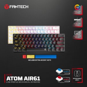 FANTECH ATOM AIR61 MK311 LOW-PROFILE MECHANICAL GAMING KEYBOARD