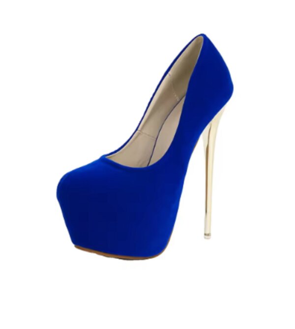 Waterproof Blue High Heels - Image 2