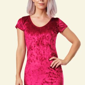 Biconic Red Velvet Dress