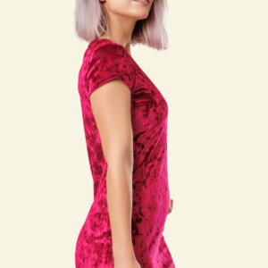 Biconic Red Velvet Dress
