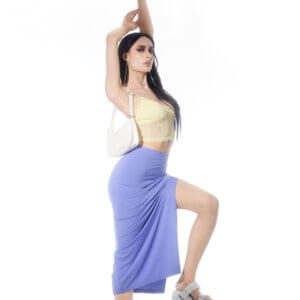 Side Slit Bodycon Maxi Skirt