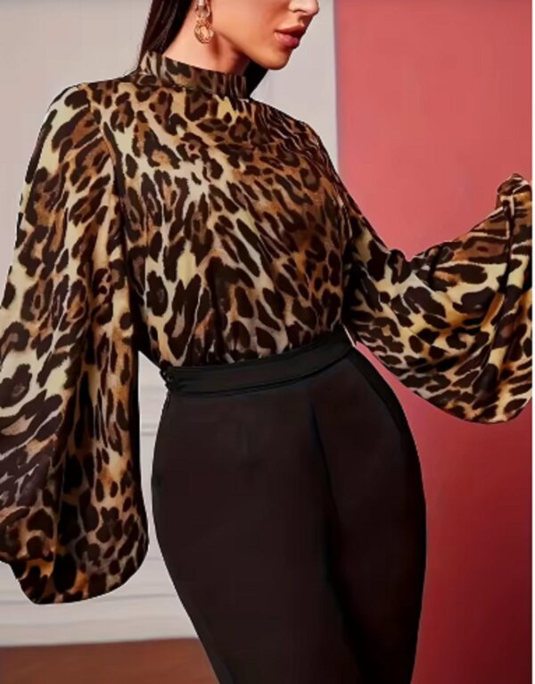 Leopard Print Women's Shirt - Image 5