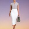 Midi Length Pencil Skirt