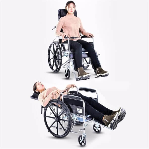 Wheel Chair | Commode Wheelchair Full Option - Image 3