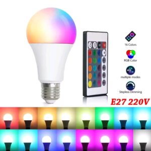 16 Color RGB LED Light Bulb with Remote Control