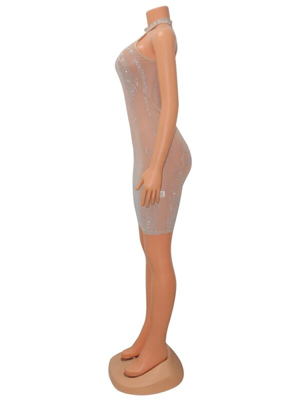 Bodycon Mesh Mini Dress - Image 5