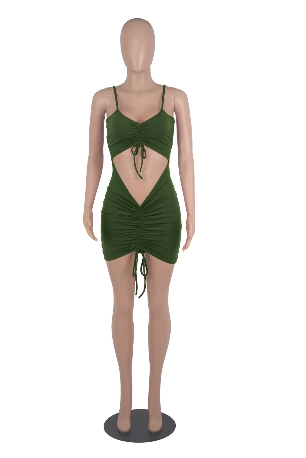 Spaghetti Strap Bodycon Midi Dress - Image 4